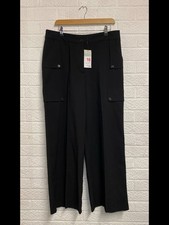 Black wide leg trousers