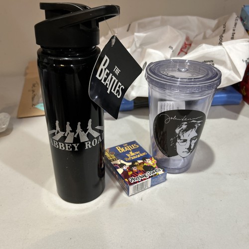 Beatles water bottle abbey - beatles,
