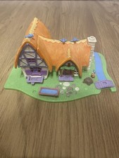 Vintage Bluebird Disney Polly Pocket Snow White Cottage & 1 Figure 1995