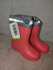Fuzzio Ultra Light Wellington Boots UK13/14 EU32/33 EVA Pink Wellies Warm Liners