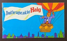1960s John Haig & Co Ltd Markinch Don’t Be Vague Ask for Haig Whisky Booklet