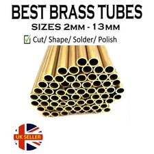 Brass Tubes 2mm - 13mm O.D.  x