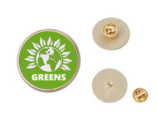 Green party lapel badge - green,