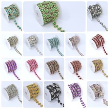 1 Yard Crystal Rhinestone Trim Silver Chain Wedding Bridal Sash , Embellishment