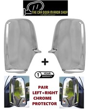 Fit Mercedes Sprinter 2012-2018 Pair Wing Door Mirror Cover Protector Cap Chrome