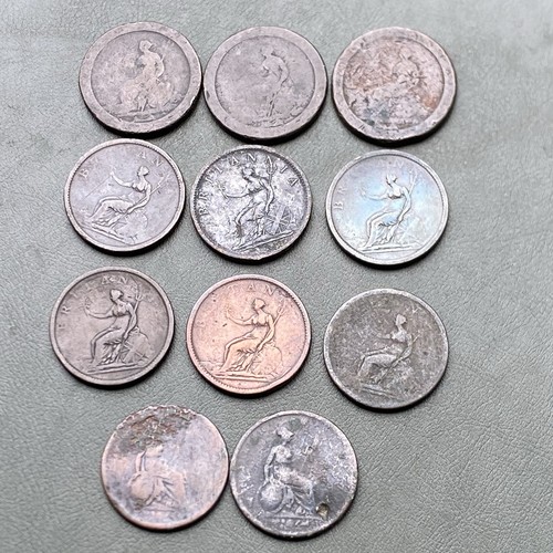 11x georgian pennies 1797 - 11x,
