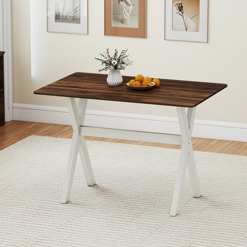 Brown wooden dining table - wooden, x