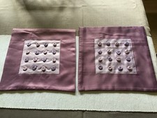 2 x BRAND NEW DECORATIVE CUSHION COVERS 30CMX30CM IN MAUVES