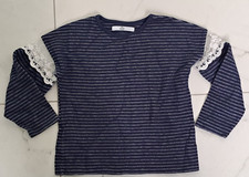 M&S Navy & Grey Stripe Jumper