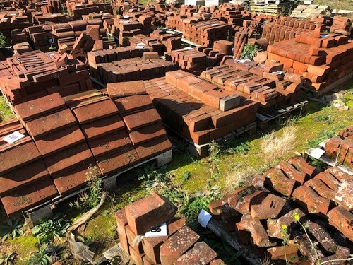 Coping bricks red british - bricks,