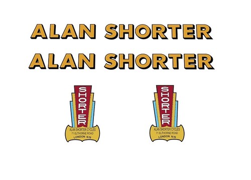 Alan shorter bicycle decals - shorter,