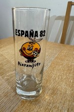 Naranjito mascot drinking glass from 1982 FIFA World Cup held in Spain