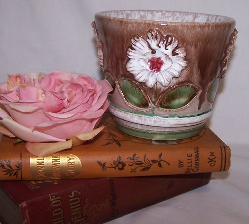 Italian pottery plant pot - italian,