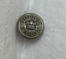 Victorian Policeman's uniform Silver button, very good condition