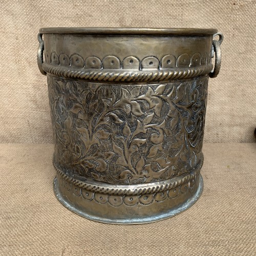 Antique brass planter - brass,