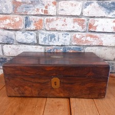 Mahogany Writing Slope Box Victorian ~ NO Key ~ FOR RESTORATION