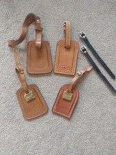 4  Original Brics Luggage leather Labels including 2 rare ones