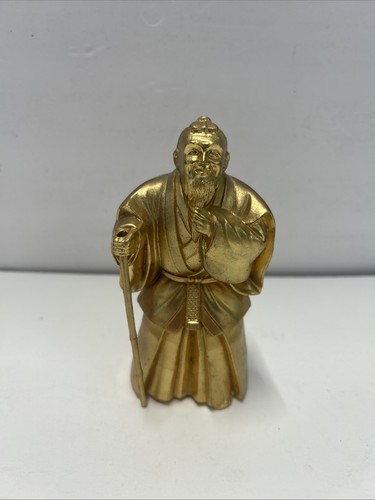 Gold tone confucius - 6”,