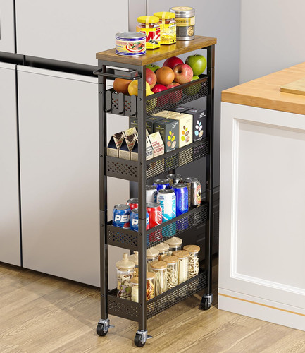 Tier slim rolling storage - 5-tier,