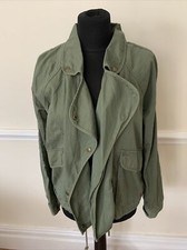 Roxy Army Green Waterfall Jacket Coat Size L