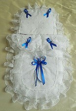 Dolls pram set - set, broderie