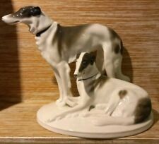 Art Deco Era Gotha Porcelain Borzoi Russian Wolfhound Figural Group (B.33)
