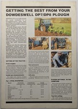 Promotional Dowdeswell Leaflet, Getting The Best From Your DP7 / DP8 Plough