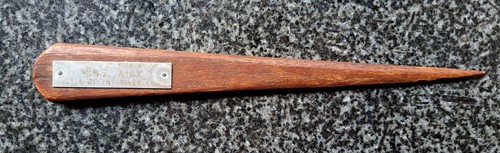 Hms ajax teak letter - hms,