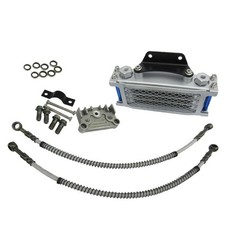 Motorbike Oil Cooler Kit Alloy Radiator System Kit for 125/140cc Pit Bike