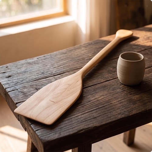 Wooden boat paddle natural - wooden,