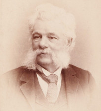 Victorian Cabinet Card Photo Man Handlebar Moustache Rockwood New York 1891