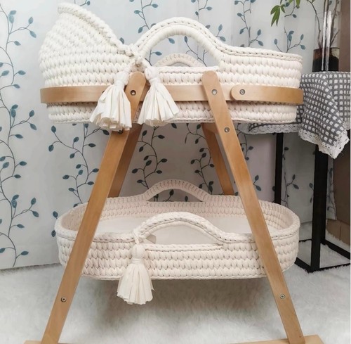 Crochet moses basket changing - basket,