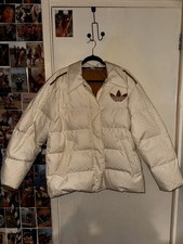 Adidas Originals Jacket Gold and Cream Women's Uk Size 12 Fits Oversized