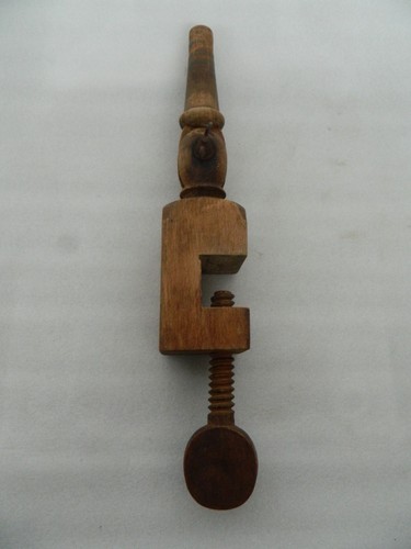 Antique wooden wig stand - antique,
