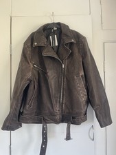 H&M dark brown vegan faux