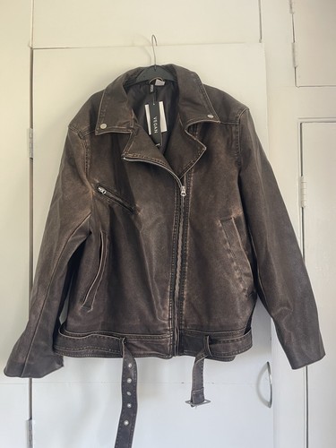 Dark brown vegan faux - h&m,