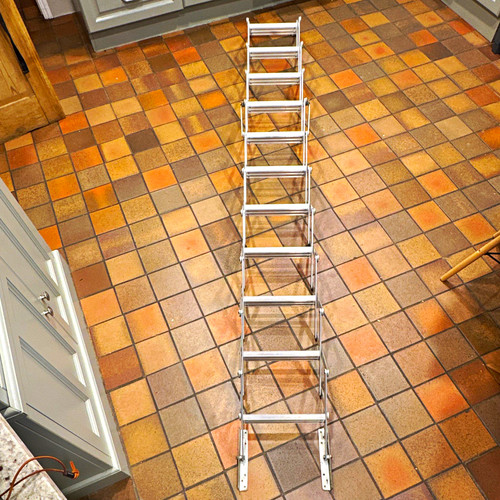 Foldable aluminium loft ladder - loft,
