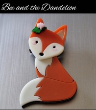 Cute fox brooch modern - brooch, ~modern