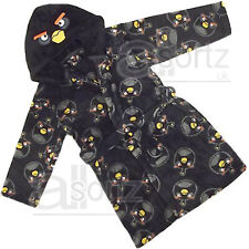 Boys Childrens Top UK Store Angry Birds Fleece Hooded Dressing Gown Hood Age M S