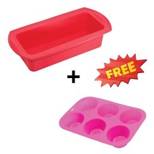Silicone Loaf Tins 6 Cup Cake