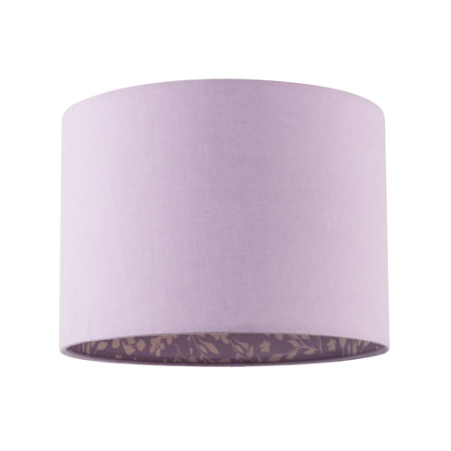 Lilac cotton drum lamp shade - cotton,