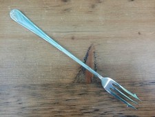 Vintage Silver Plated Pickle Olive Fork Pseudo Hallmarks Decorative loc5-13