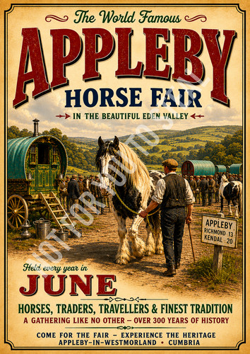 Appleby gypsy horse - horse, bow