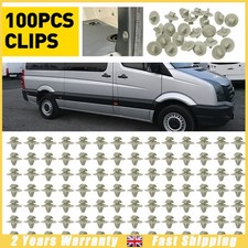 100x CLIPS FOR MERCEDES SPRINTER EXTERIOR SIDE MOULDING DOOR TRIM WHITE PLASTIC