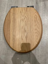 John Lewis American White Oak Wood Easy-Fix Toilet Seat - Natural (Marks)