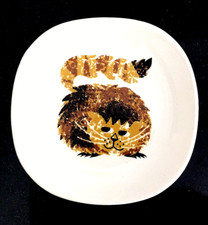 Fab vintage 1960's Weatherby by Kenneth Townsend cat ceramic pin dish 12.5 cm