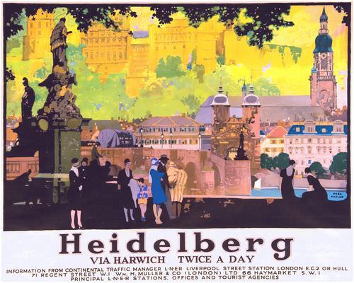 Vintage lner heidelberg - heidelberg, via
