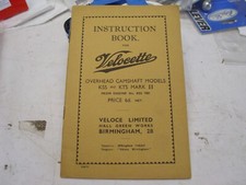 VELOCETTE INSTRUCTIONS BOOK