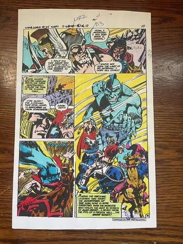 Warlord comic art original - comic,
