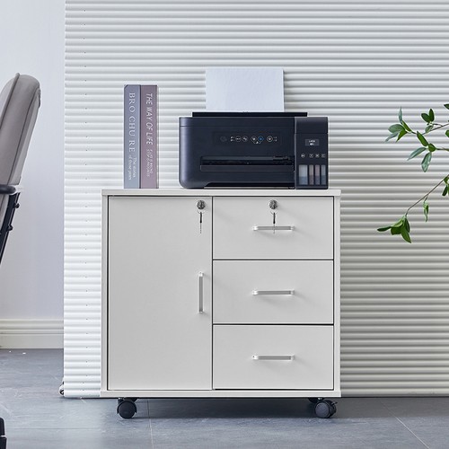White office filing cabinet - office,
